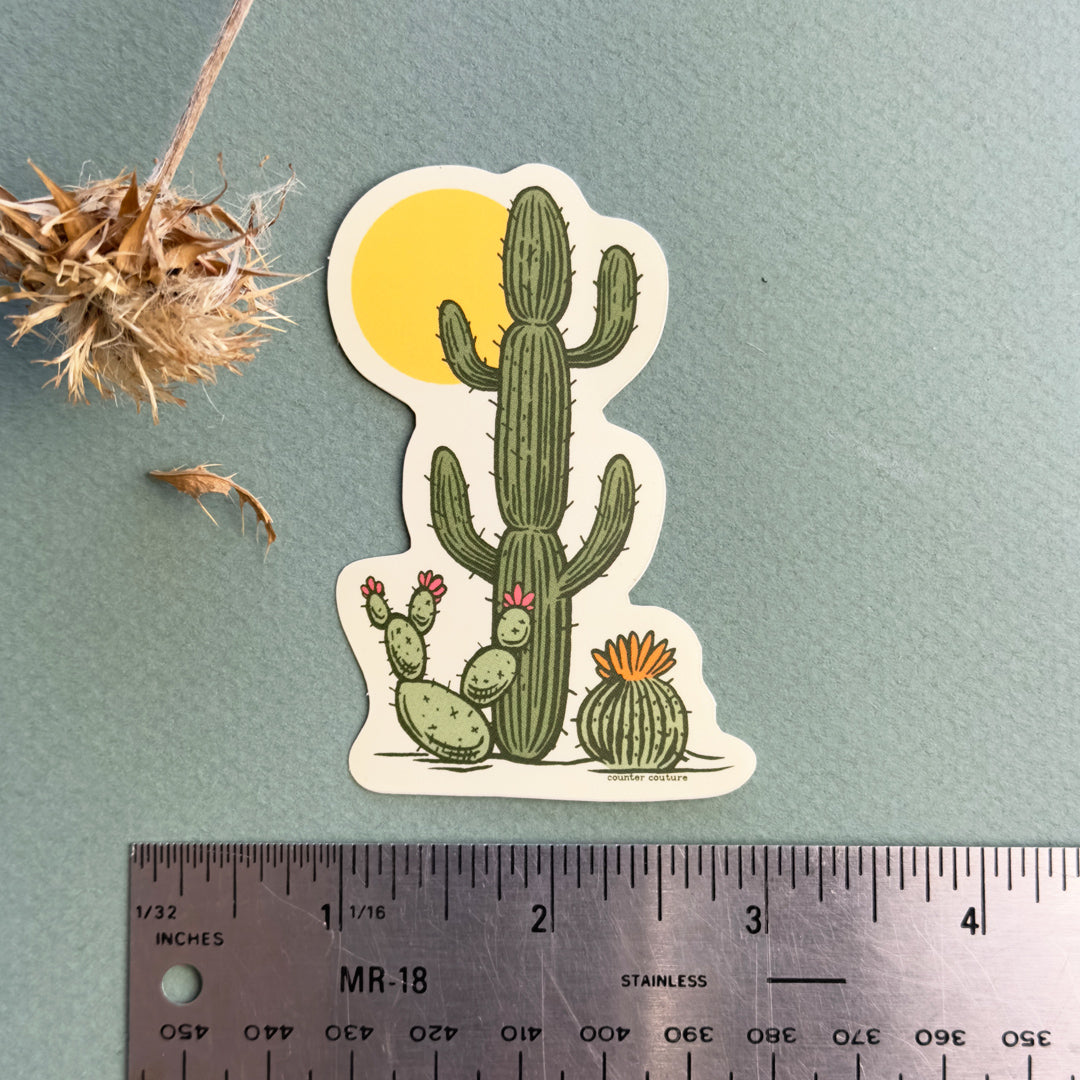 Saguaro Cactus Sticker – Durable Vinyl Decal | Weather Resistant Matte Finish - Counter Couture