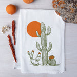 Saguaro Flour Sack Towel hand-illustrated flour sack tea towel by Counter Couture, screen printed in USA