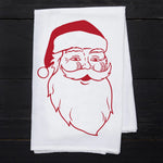 Retro Santa Flour Sack Towel - Eco-Friendly, Hand-Drawn - Counter Couture