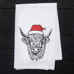 Santa Cow Flour Sack Towel - Eco-Friendly, Hand-Drawn - Counter Couture