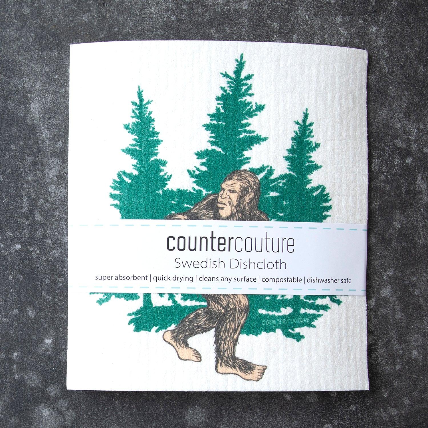 Sasquatch Swedish Dish Cloth - Eco-Friendly & Biodegradable - Counter Couture