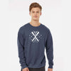 Ski Crewneck Sweatshirt – Unisex Fleece Pullover – Mountain Skiing Sweater – Cozy Outdoor Hiking Shirt – Adventure Gift