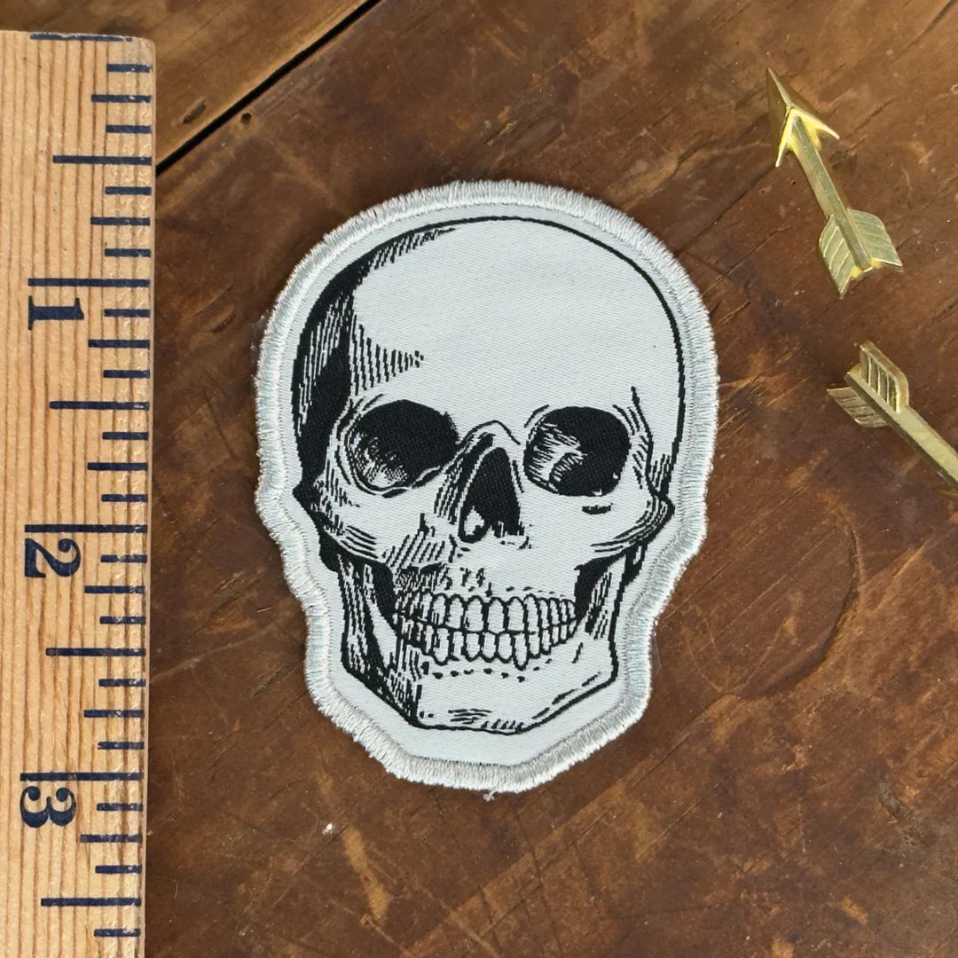 Skull Patch - Iron-On Embroidered Gothic Skull Design - Counter Couture