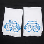 Slope Life Flour Sack Towel - Eco-Friendly | Hand-Drawn - Counter Couture