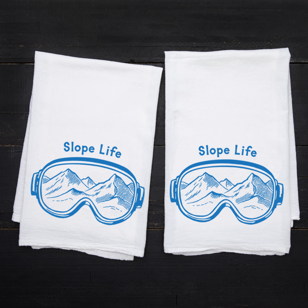 Slope Life Flour Sack Towel - Eco-Friendly | Hand-Drawn - Counter Couture