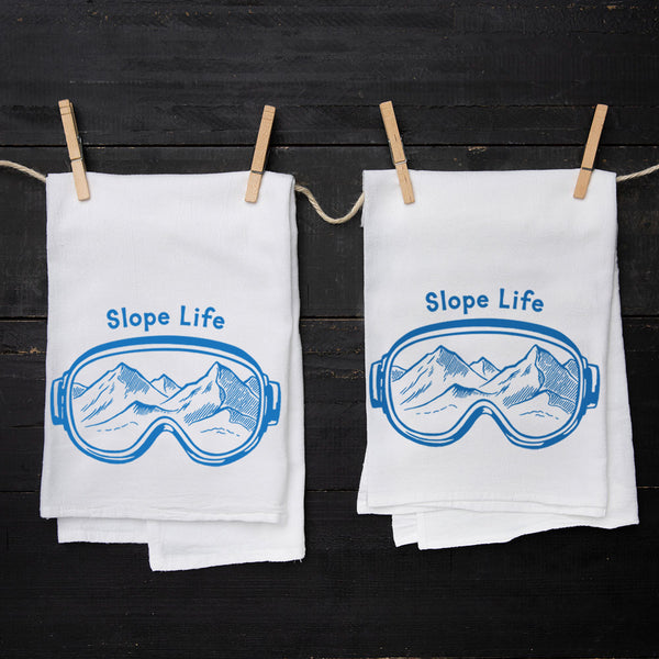 Slope Life Flour Sack Towel - Eco-Friendly and Hand-Drawn