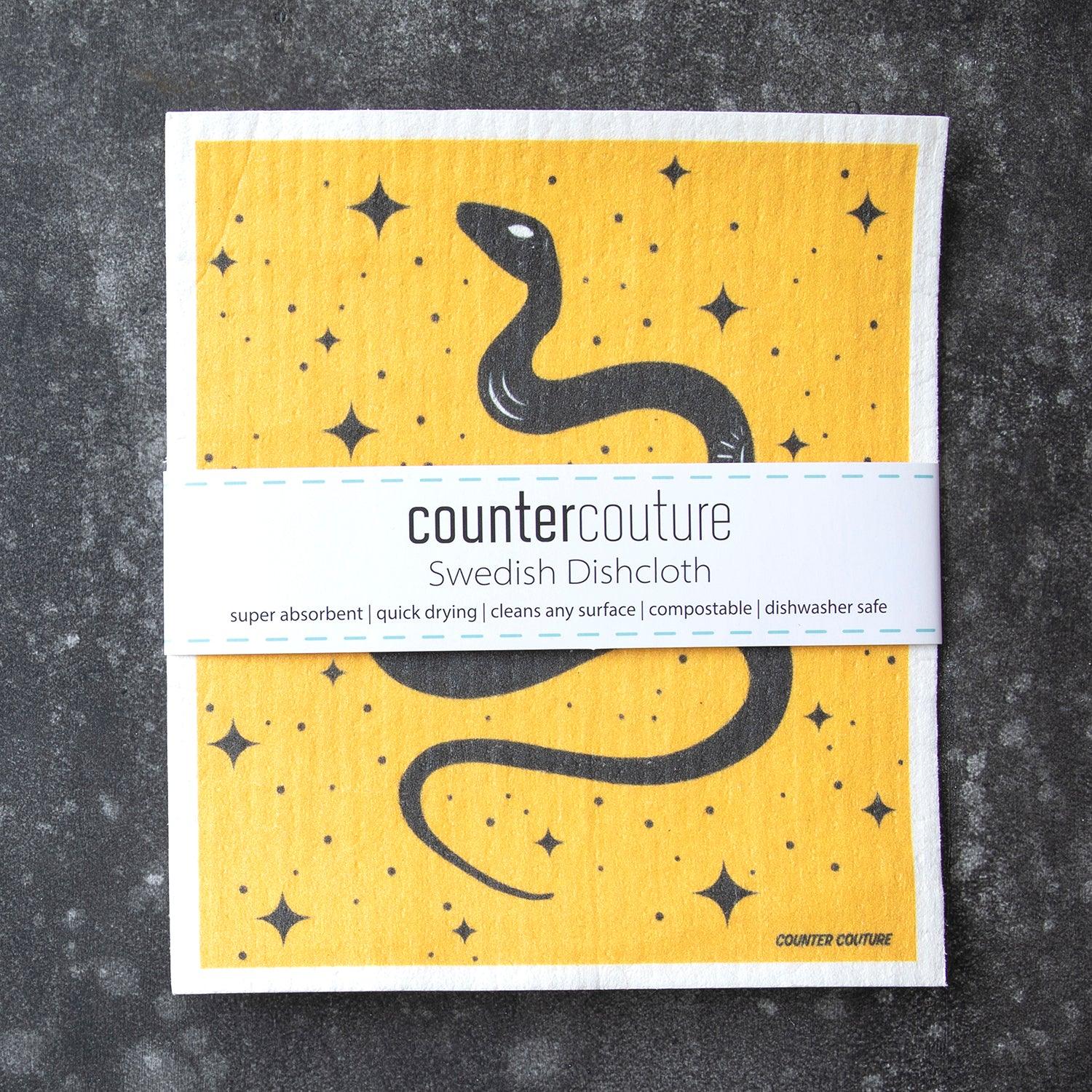Snake Swedish Dish Cloth - Eco-Friendly & Biodegradable - Counter Couture