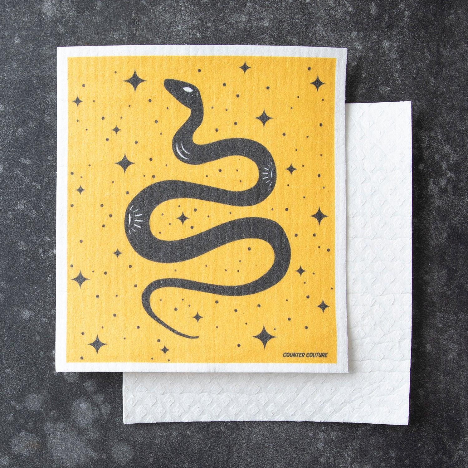 Snake Swedish Dish Cloth - Eco-Friendly & Biodegradable - Counter Couture
