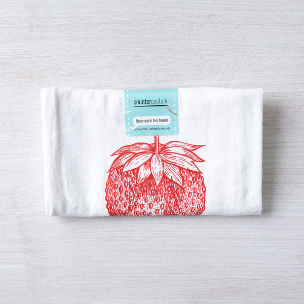 Strawberry Flour Sack Towel