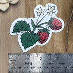 Strawberry Vinyl Decal – Cute Fruit Vinyl Sticker | Weatherproof Matte Finish - Counter Couture
