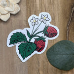 Strawberry Vinyl Decal – Cute Fruit Vinyl Sticker | Weatherproof Matte Finish - Counter Couture