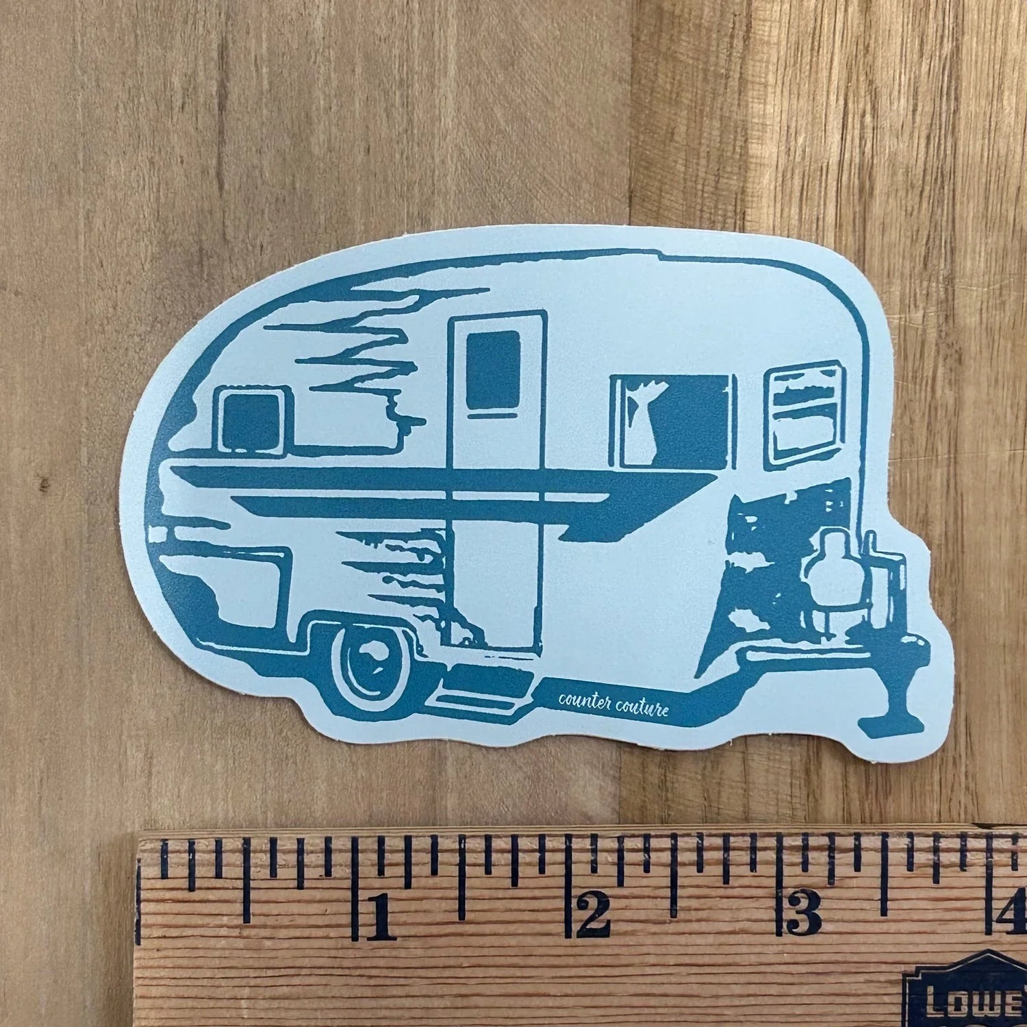 Trailer Die Cut Sticker - Teal - Counter Couture