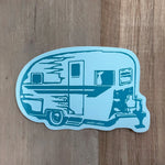 Trailer Die Cut Sticker - Teal - Counter Couture
