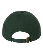 Mountain Scene Patch Classic Dad Hat – Forest Green Bio-Washed Cotton Cap - Counter Couture