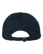 Bison Patch Classic Dad Hat – Navy Bio-Washed Cotton Cap - Counter Couture