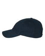 Bison Patch Classic Dad Hat – Navy Bio-Washed Cotton Cap - Counter Couture