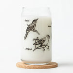 Bird Beer Can Glass - 16oz, Dishwasher Safe and Hand-Drawn - Counter Couture