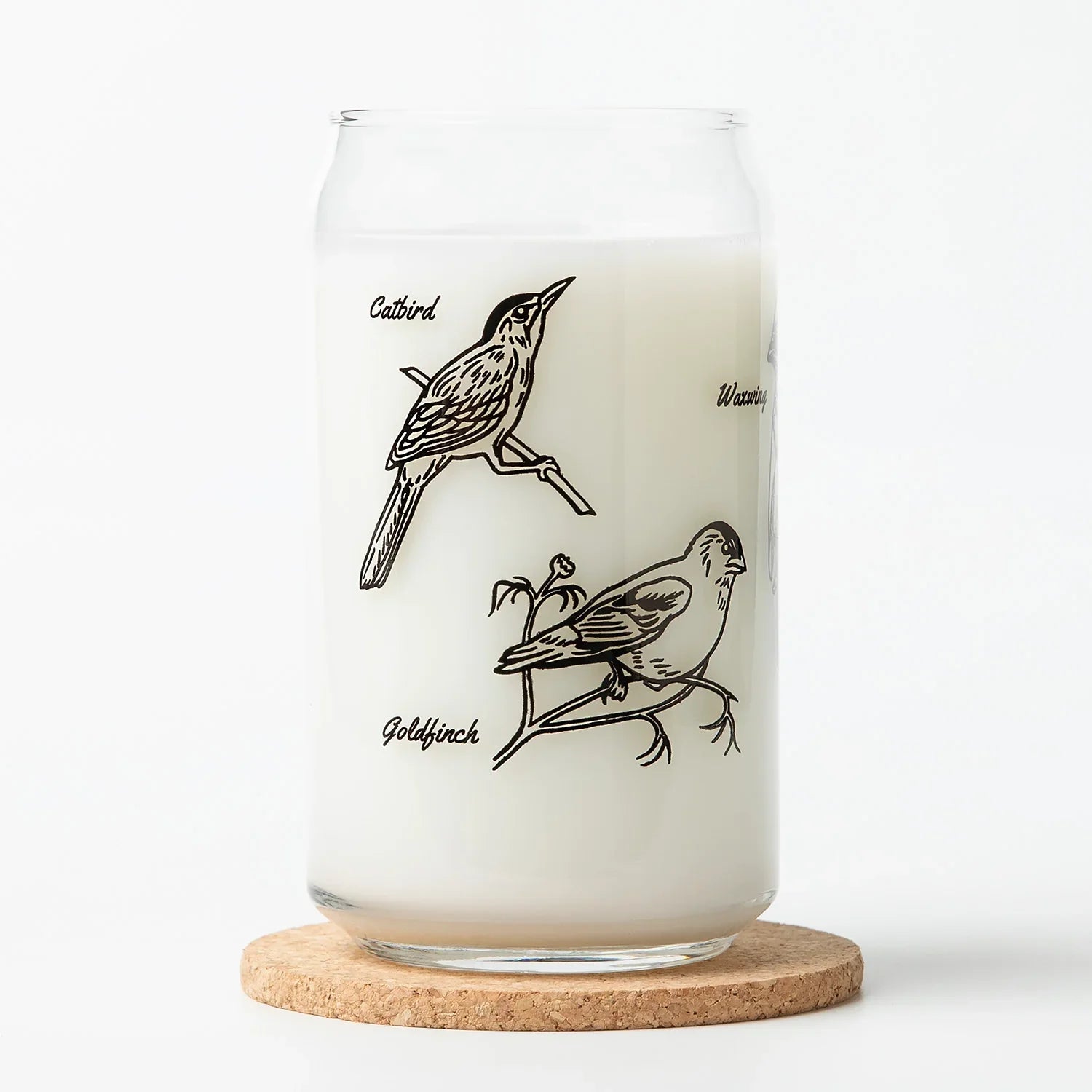 Bird Beer Can Glass - 16oz, Dishwasher Safe and Hand-Drawn - Counter Couture