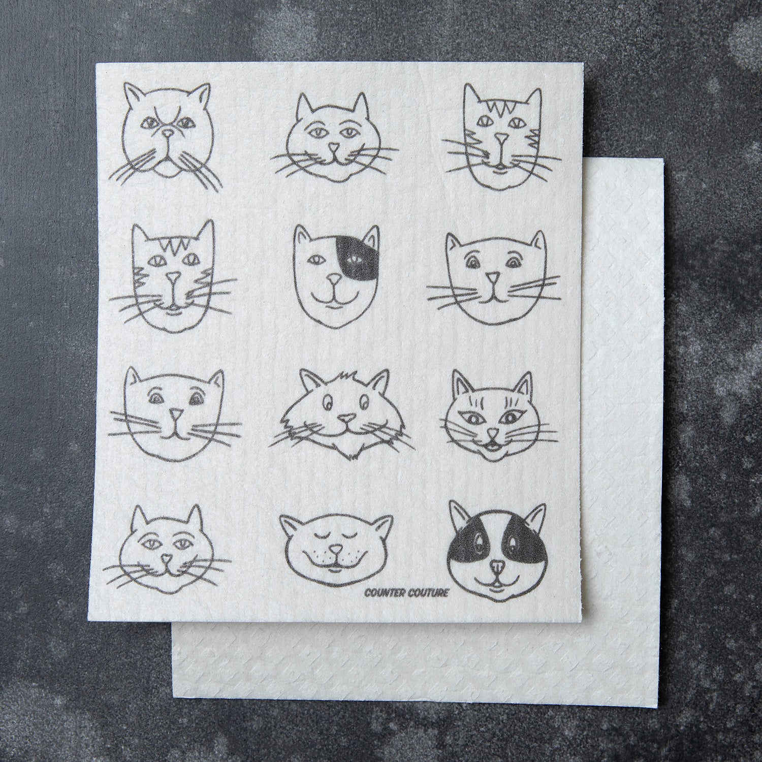 Cat Faces Swedish Dish Cloth