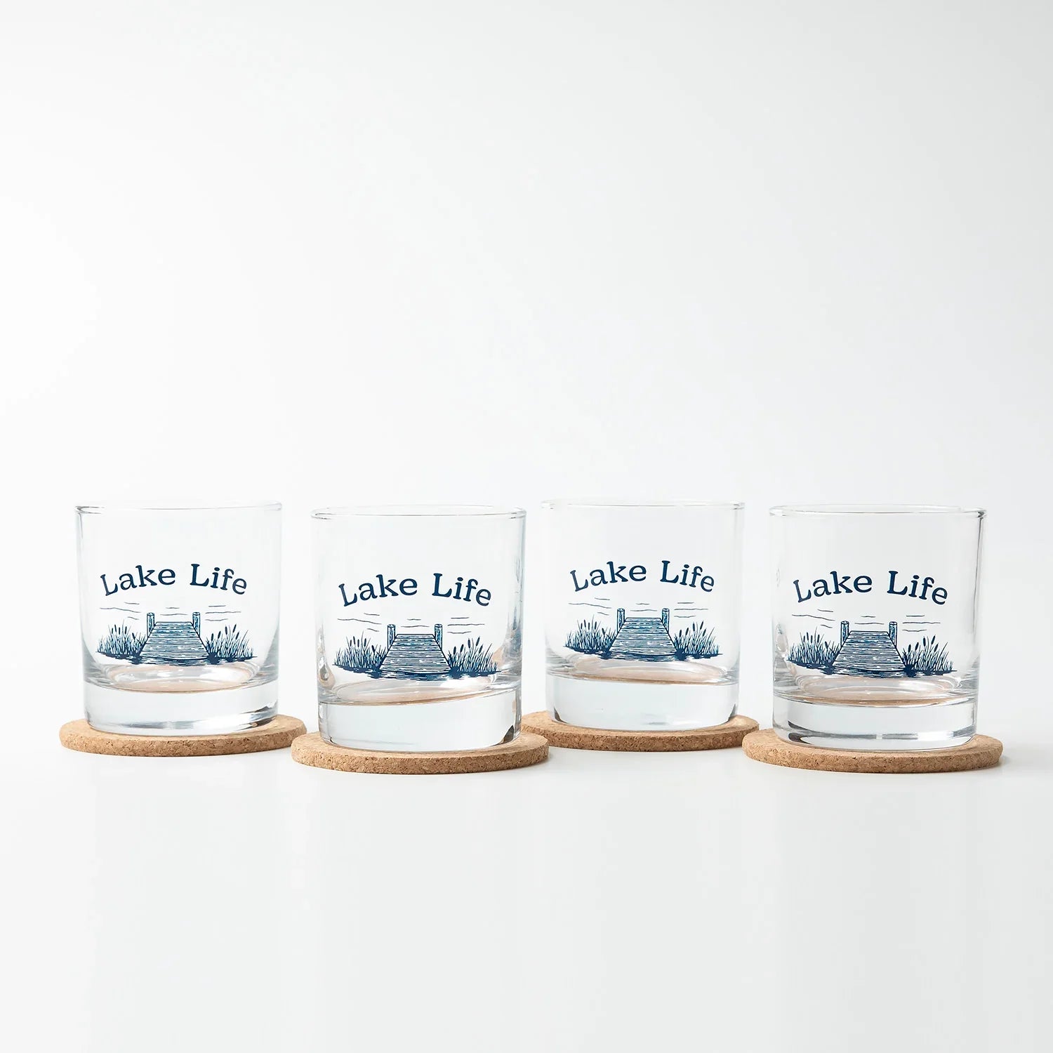 Lake Life Rocks Glass - 11oz Whiskey Glass - Locally Made - Counter Couture