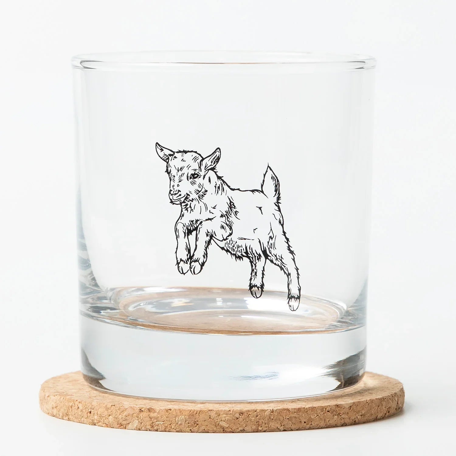 Baby Goat Rocks Glass - 11oz Whiskey Glass - Locally Made - Counter Couture