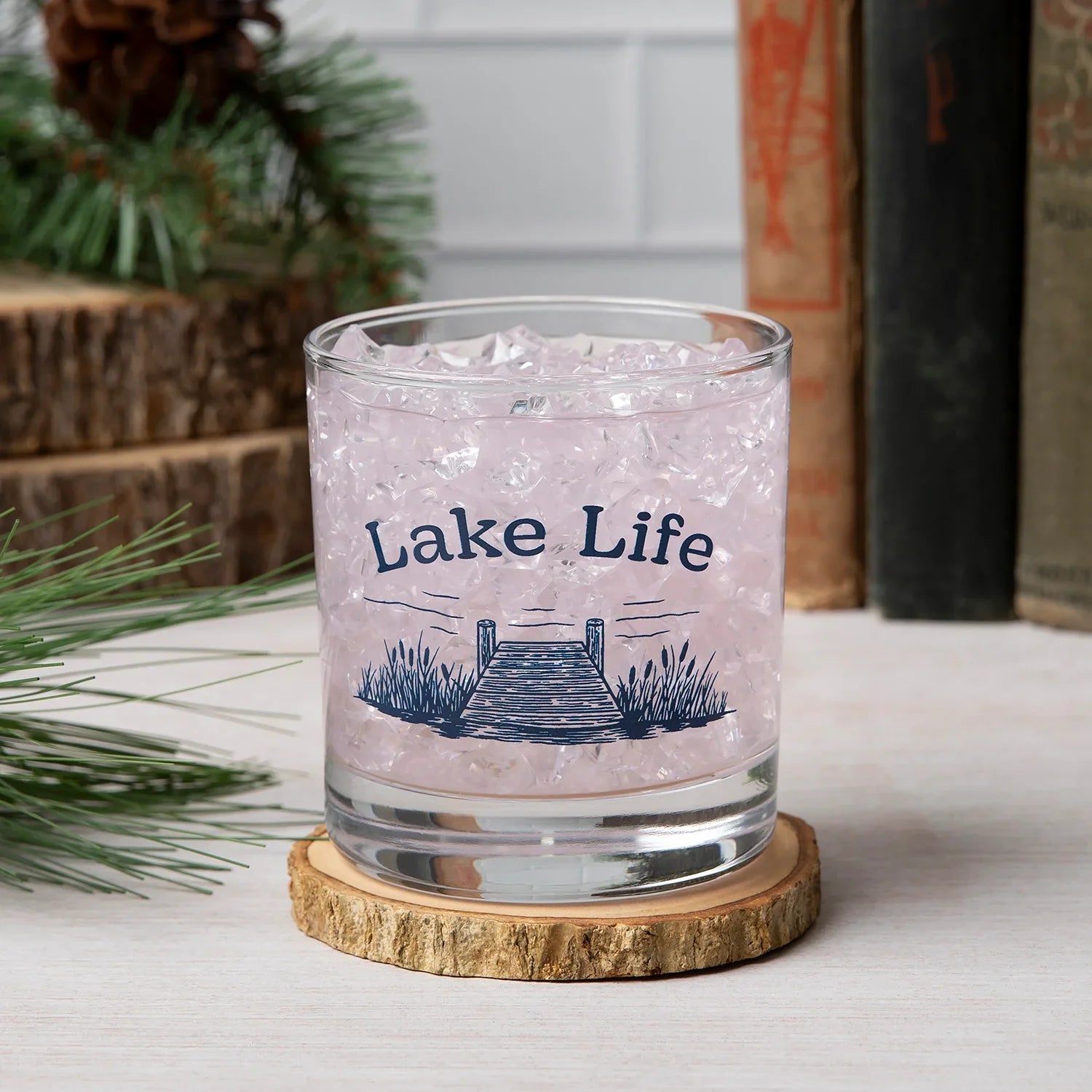 Lake Life Rocks Glass - 11oz Whiskey Glass - Locally Made - Counter Couture