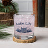 Lake Life Rocks Glass