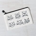Cat Faces Zipper Pouch - Counter Couture