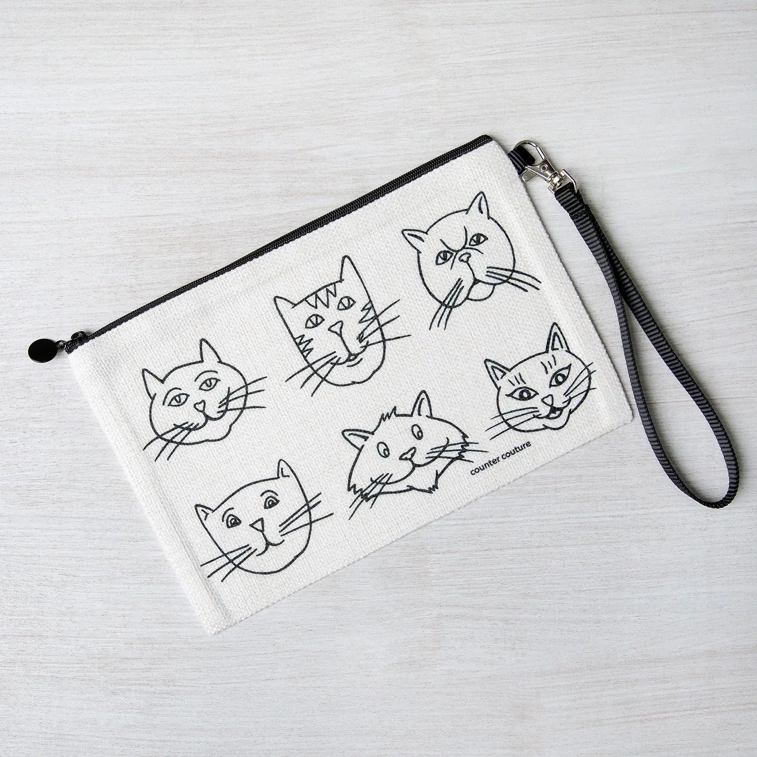 Cat Faces Zipper Pouch - Counter Couture