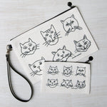 Cat Faces Zipper Pouch - Counter Couture