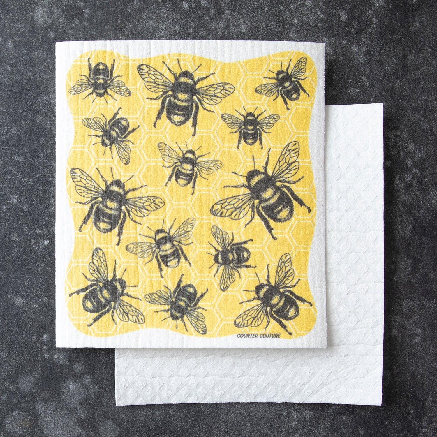 Bee Swedish Dishcloth - Eco-Friendly & Biodegradable - Counter Couture