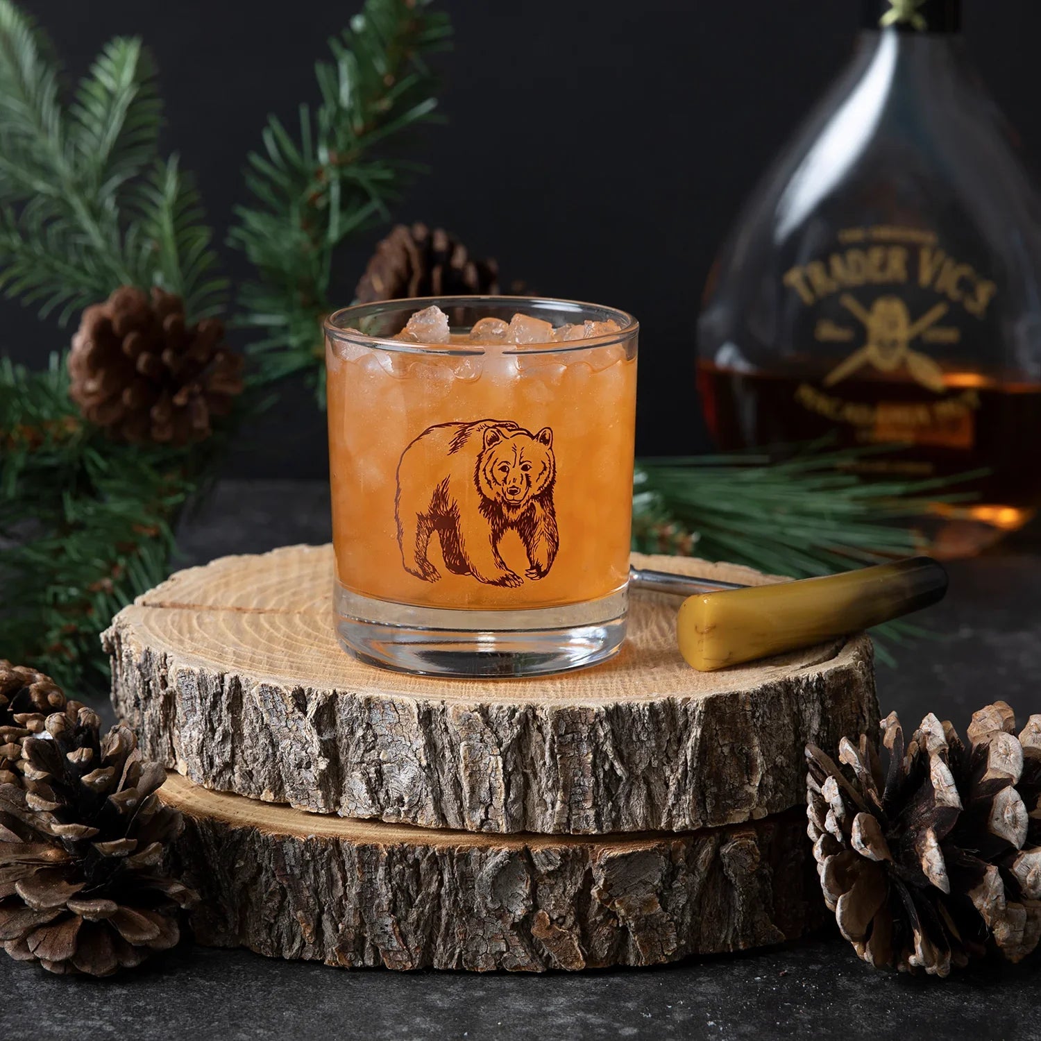 Bear Rocks Glass - 11oz Whiskey Glass - Locally Made - Counter Couture