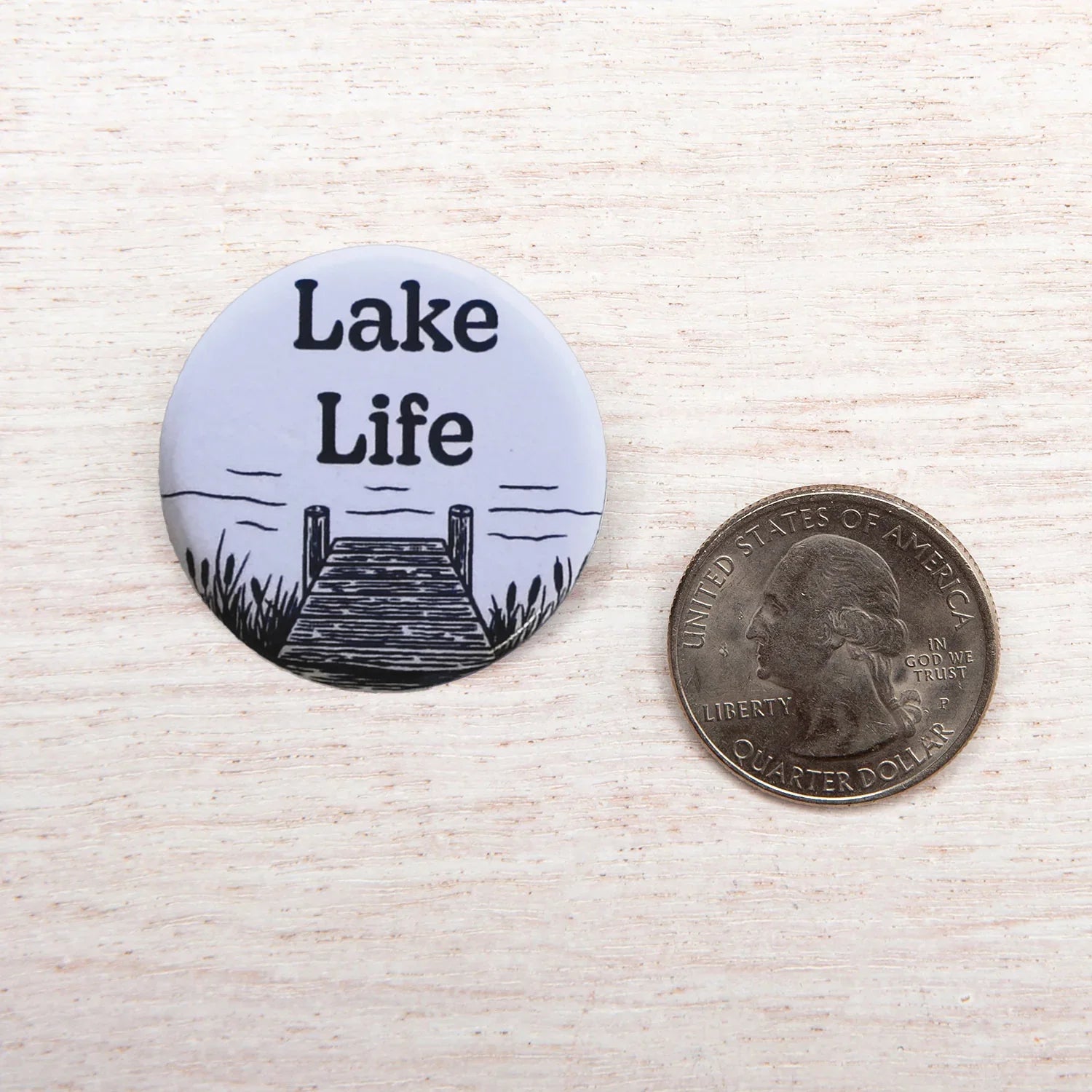 Lake Life Button Pin – Vintage Lake Pin Small Lapel Accessory, USA Printed - Counter Couture