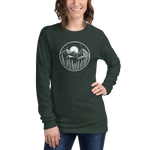 Midnight Mountain Long Sleeve Shirt – Unisex Winter T-Shirt – Graphic Tee – Mountain Shirt - Counter Couture