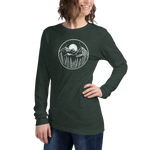 Midnight Mountain Long Sleeve Shirt – Unisex Winter T-Shirt – Graphic Tee – Mountain Shirt - Counter Couture
