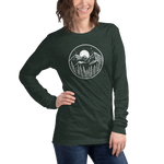 Midnight Mountain Long Sleeve Shirt – Unisex Winter T-Shirt – Graphic Tee – Mountain Shirt - Counter Couture