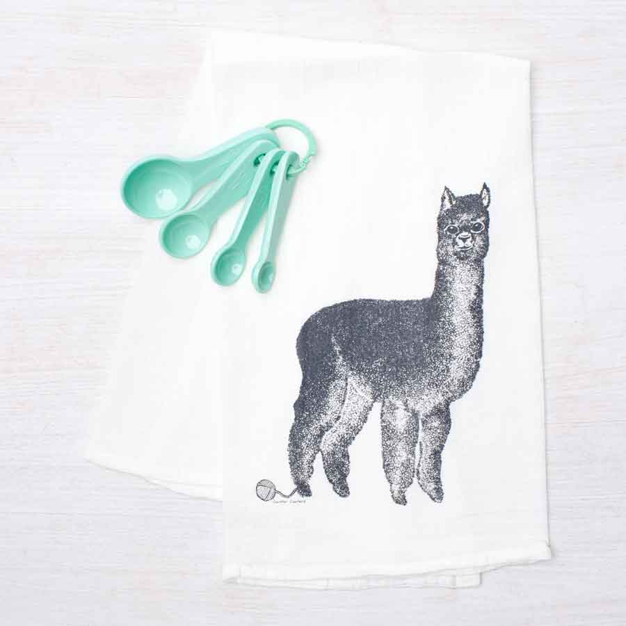 Llama Flour Sack Towel - Printed Tea Towel - Counter Couture