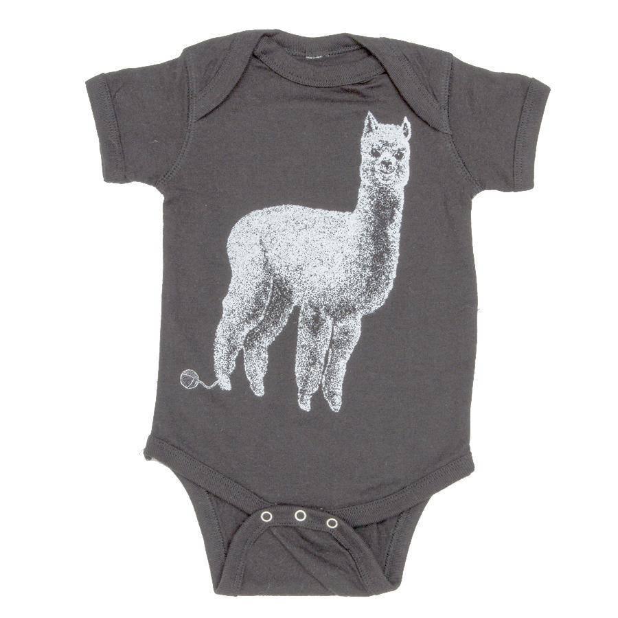 Alpaca Baby Bodysuit - Eco-Friendly, Hand-Drawn, 3-18 Months - Counter Couture