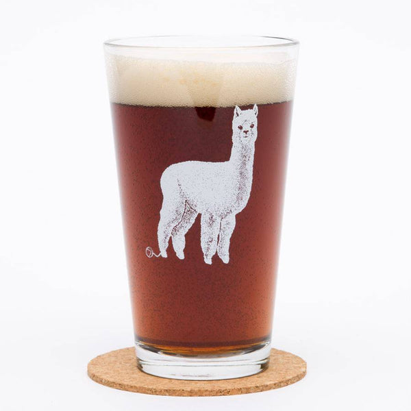 Alpaca Pint Glass-Counter Couture