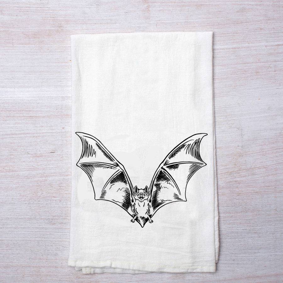 Bat Flour Sack Tea Towel - Hand Towel - Dish Towel - Counter Couture