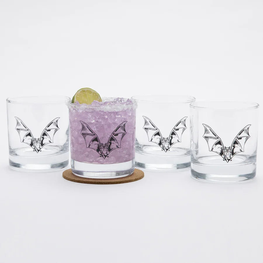 Bat Rocks Glass - 11oz Whiskey Glass - Locally Made - Counter Couture