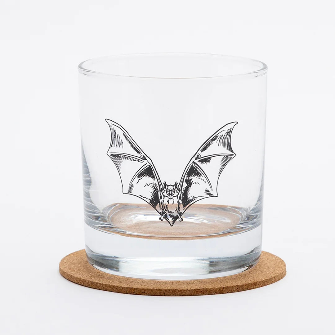 Bat Rocks Glass - 11oz Whiskey Glass - Locally Made - Counter Couture