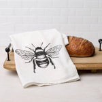 Bee Flour Sack Tea Towel - Eco-Friendly Cotton Kitchen Towel - Counter Couture