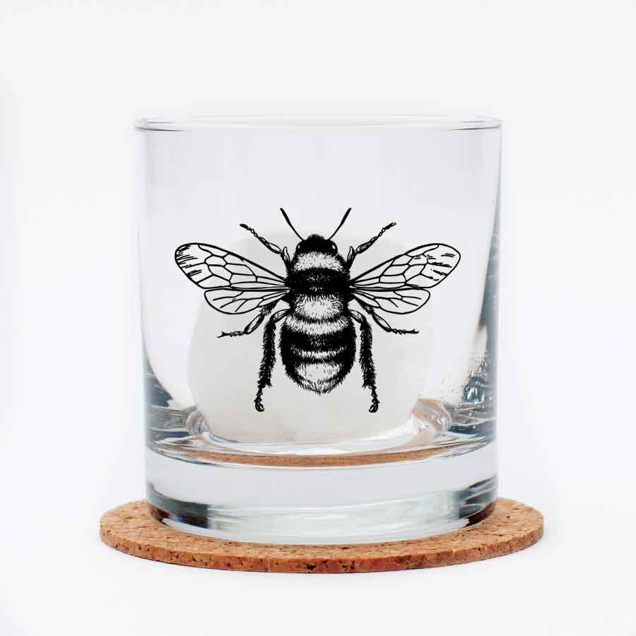 Bee 11oz Whiskey Glass - 100% Lead Free - Counter Couture