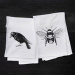 Bee And Crow Tea Towel Set - Eco-Friendly Cotton Flour Sack Towel - Counter Couture