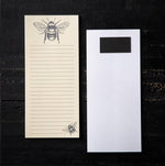 Bumble Bee Magnetic Notepad - Cute 3.5” x 8” Grocery List with 50 Pages, Recycled Paper - Counter Couture