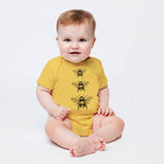 Bee Baby Bodysuit - Eco-Friendly, Hand-Drawn, 3-18 months - Counter Couture