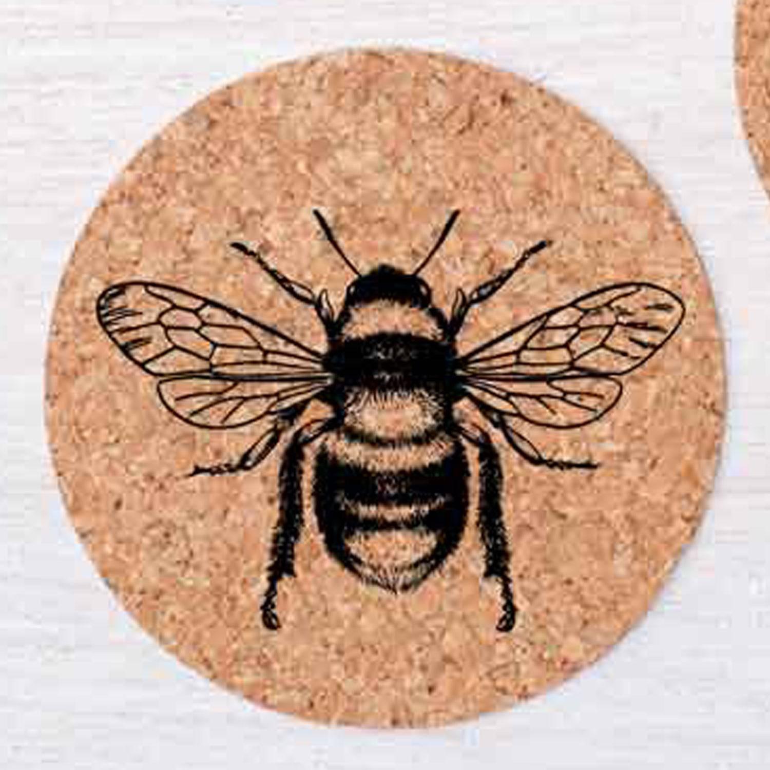 Bee Cork Coasters-Counter Couture
