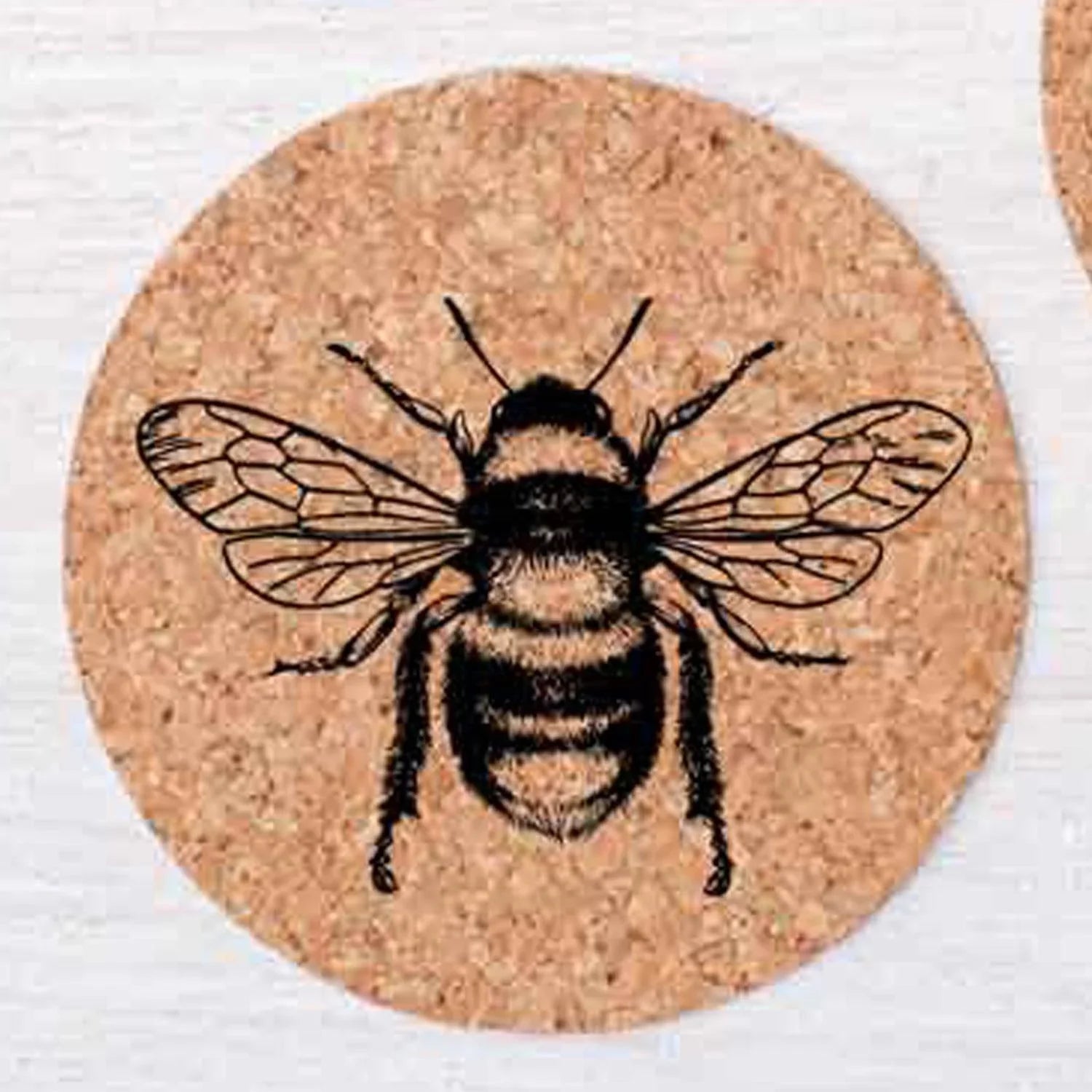 Bee Cork Coasters - Hand-Printed - Eco-Friendly - Locally Made - Counter Couture
