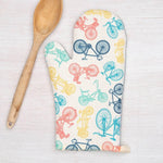 Bicycle Oven Mitt - Unique Kitchen Accessory with Heat Resistant Backing & Fun Design - Counter Couture
